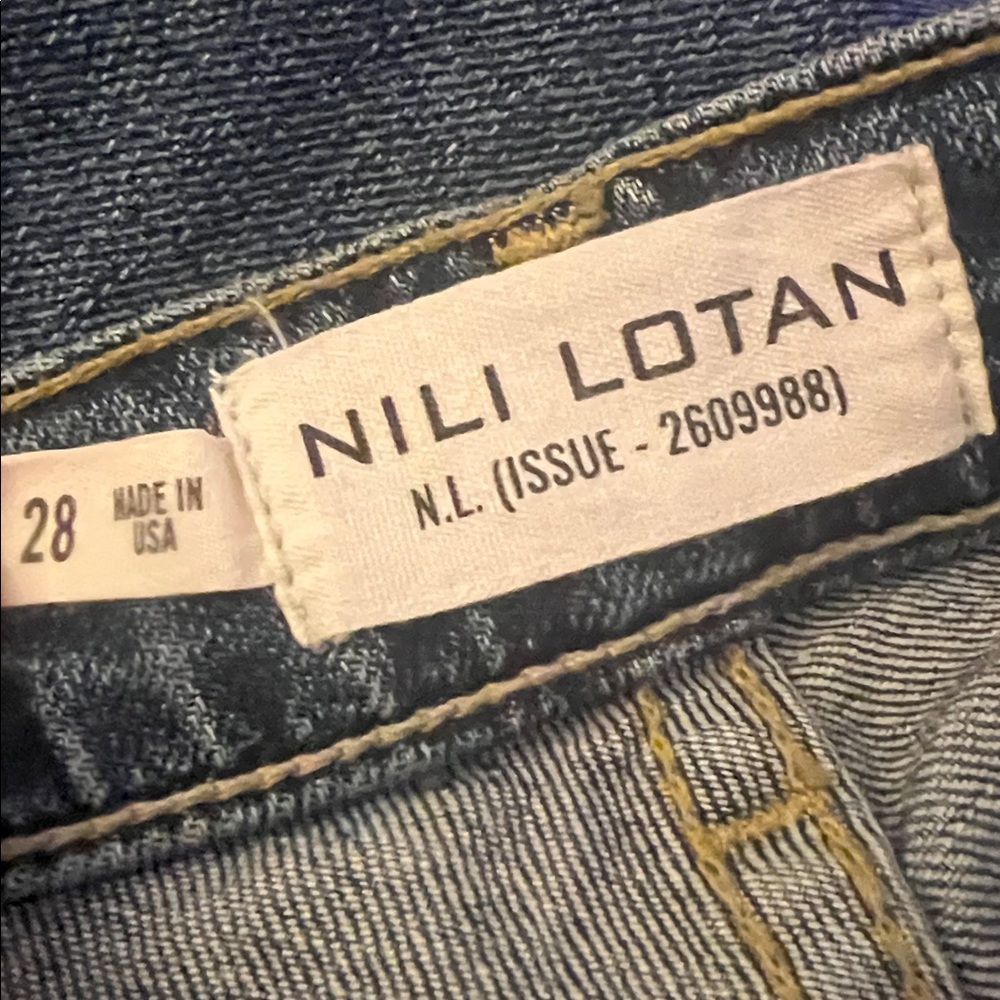 Nili Lotan Celia Denim Jean Size 28 Slight distressing Worn twice Made in USA - Picture 3 of 12